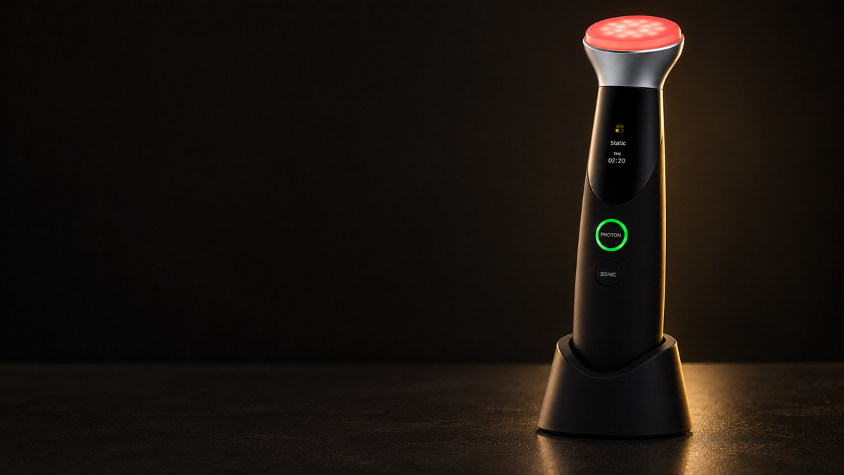 Vitera Wave illuminated in its charging stand